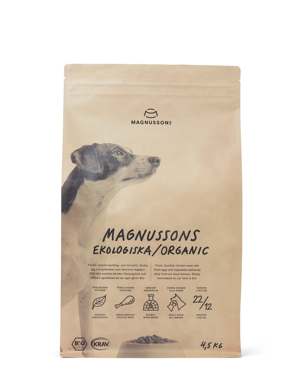 Magnussons Ekologiskt Hundfoder – 4,5 kg