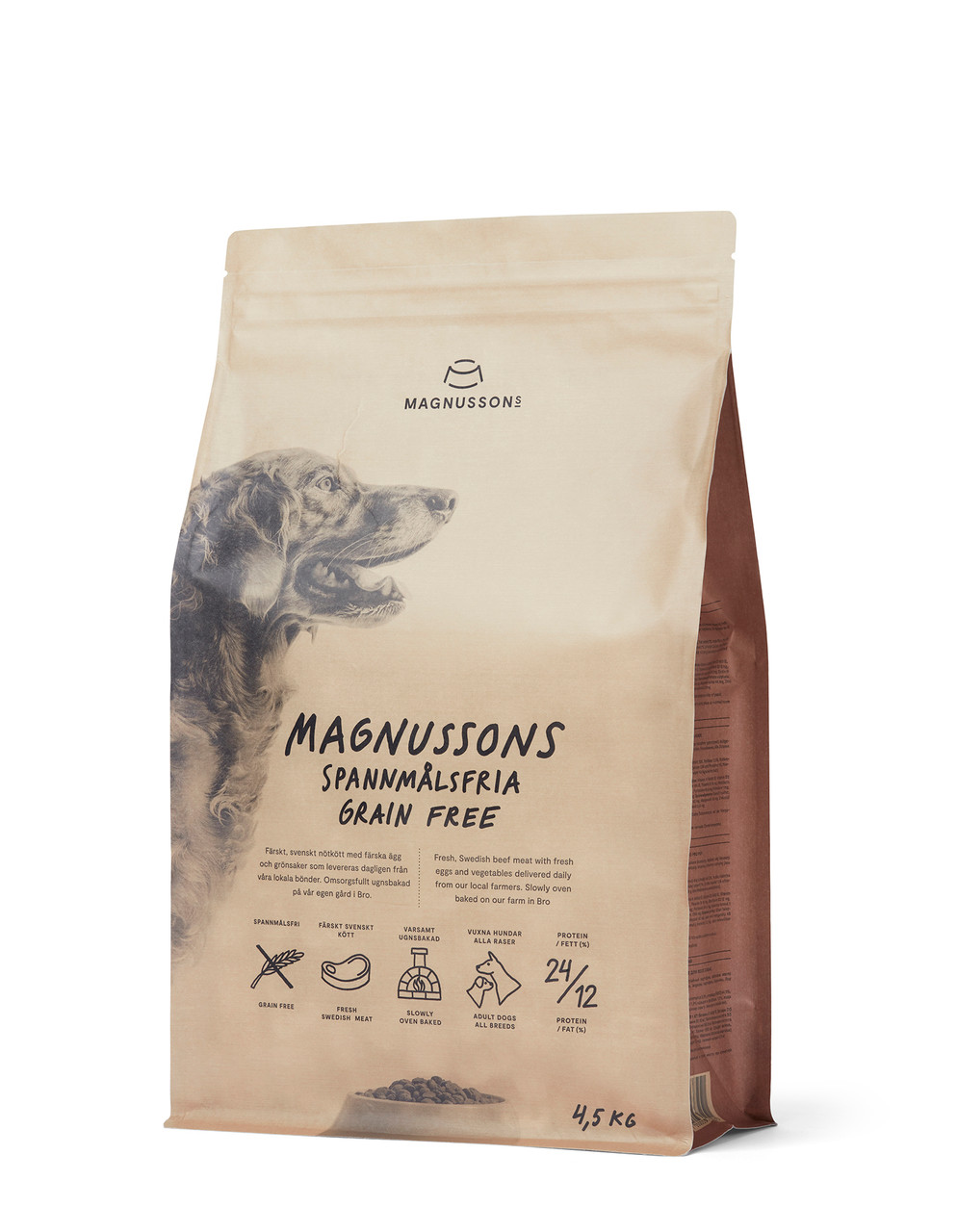Magnussons Spannmålsfri Hundfoder – 4,5 kg