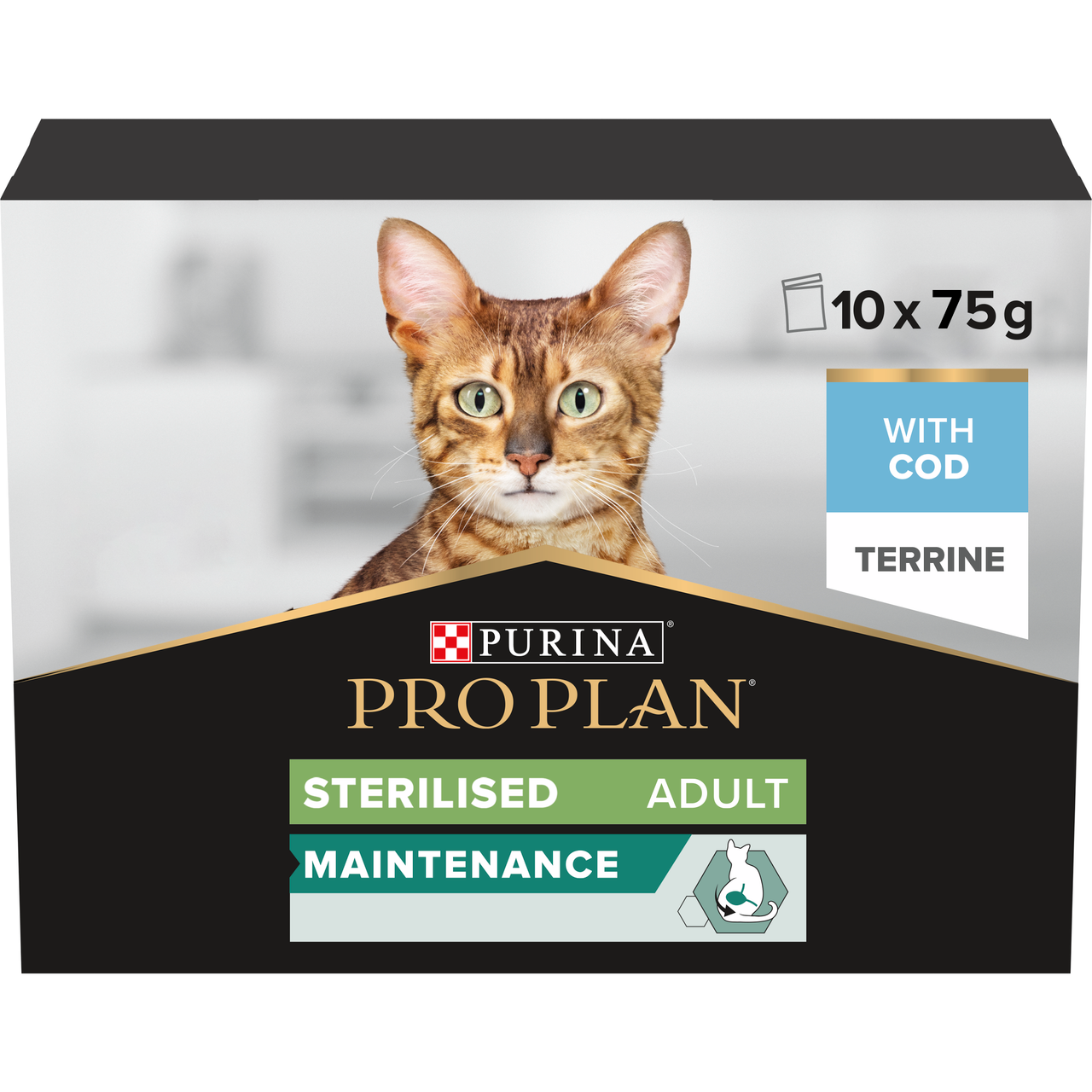 Sterilised V&aring;tmat med Torsk f&ouml;r Katt - 10 x 75 g