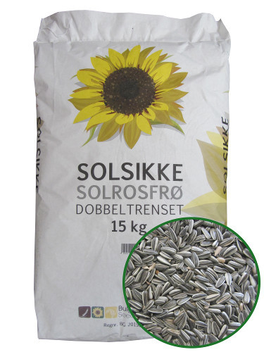 Strimmigt Solrosfrö för Vilda Fåglar - 15 kg | Djurtyp - Fågel - Vildfågel | DogStyle