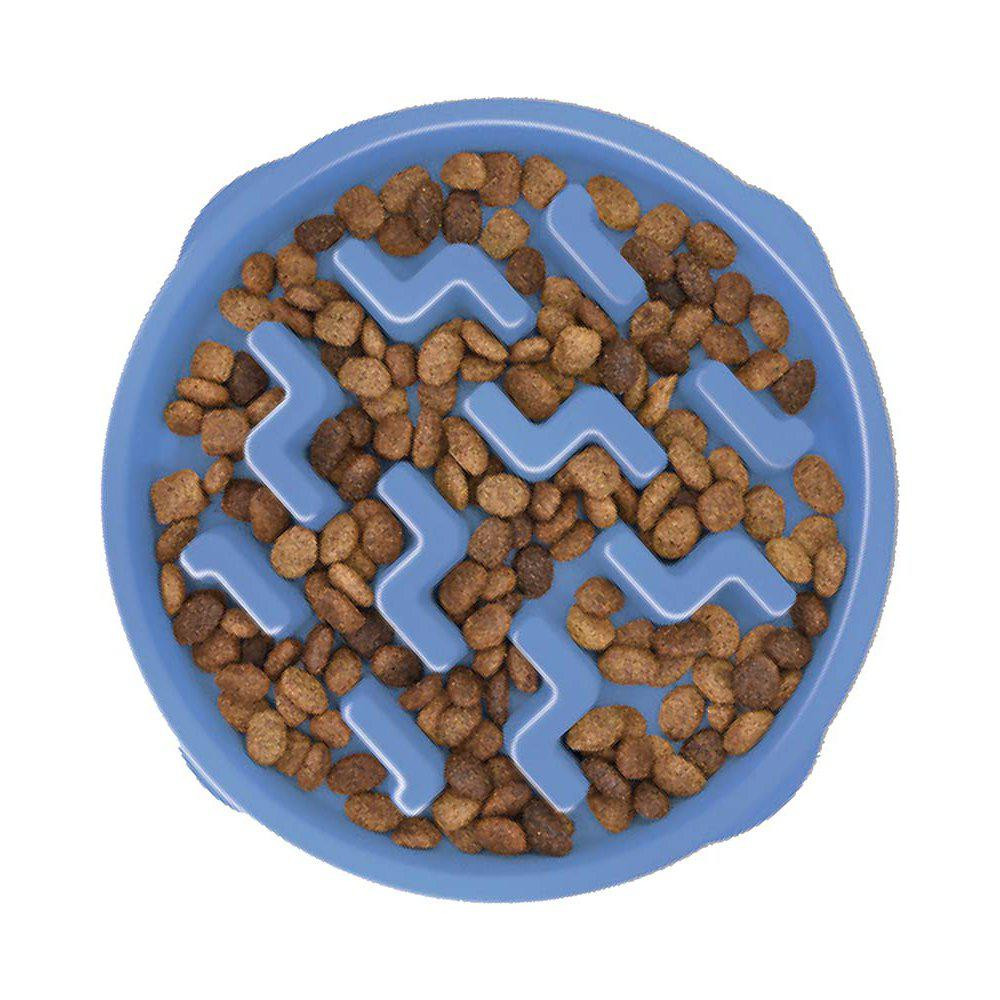 Outward Hound Fun Feeder Slo-Bowl – Small blå