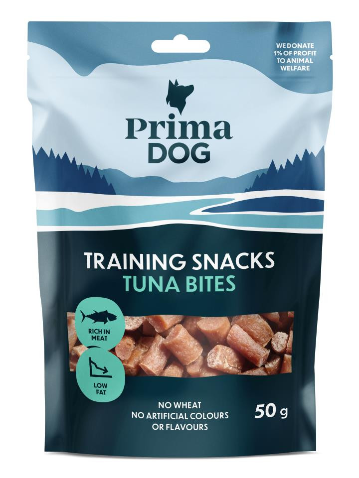 PrimaDog Training Snacks Tonfiskbitar – 50 g