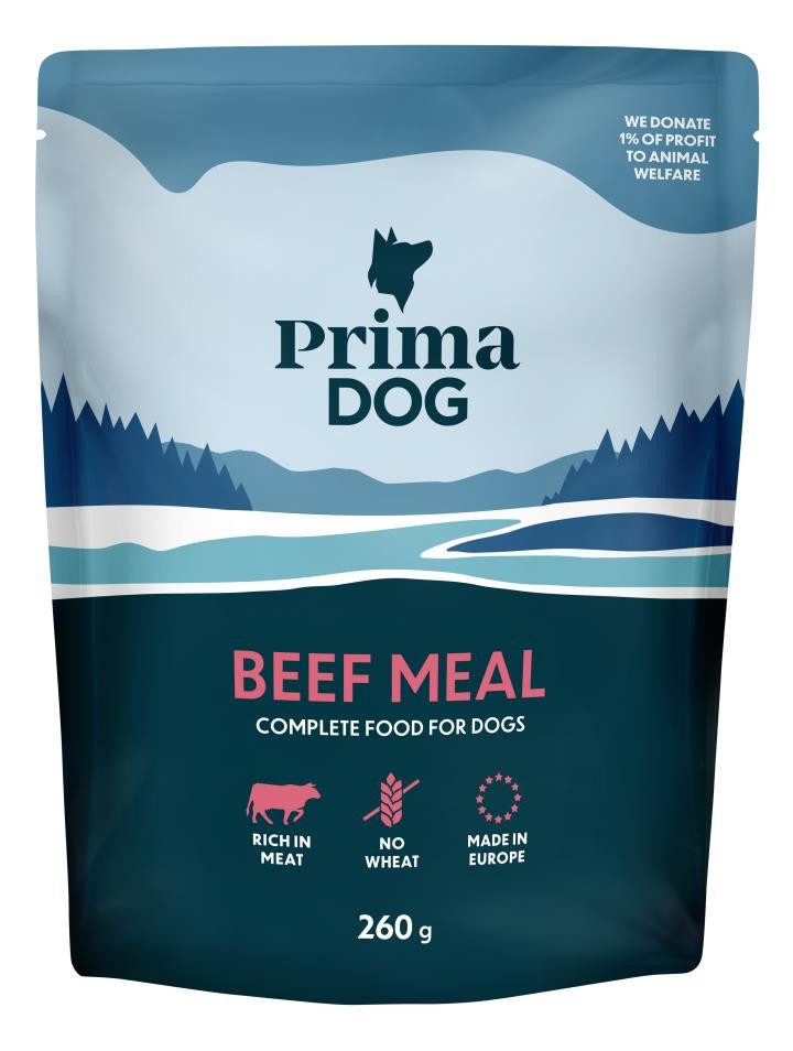 Portionsmåltid med Biffsmak för hund – 12 x 260 g