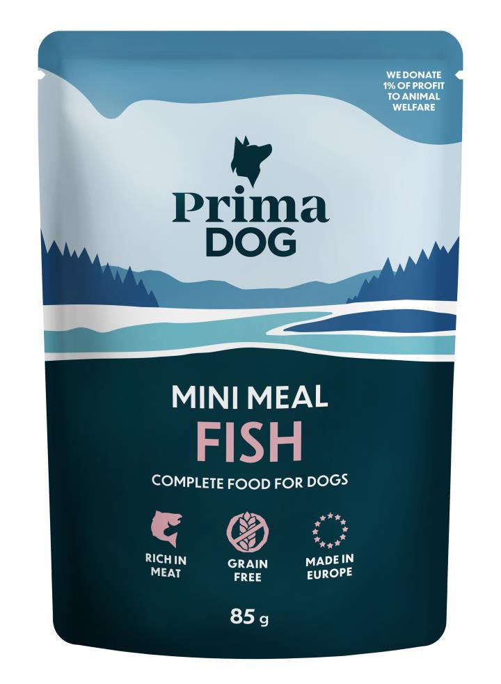 PrimaDog Mini Meal med Fisk för hund – 24 x 85 g