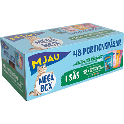Megabox Fisk & K&ouml;tt i S&aring;s Kattfoder - 48 x 85 g