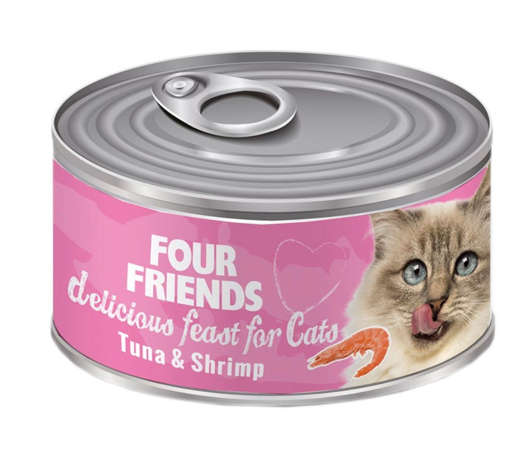 FourFriends Våtfoder Tonfisk & Räkor – 24 st x 85 g