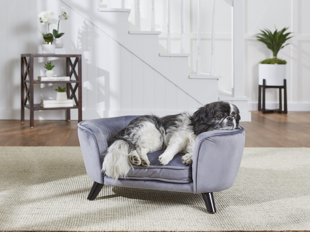 Romy Sofa – Romy Sofa Pewter svarta Ben