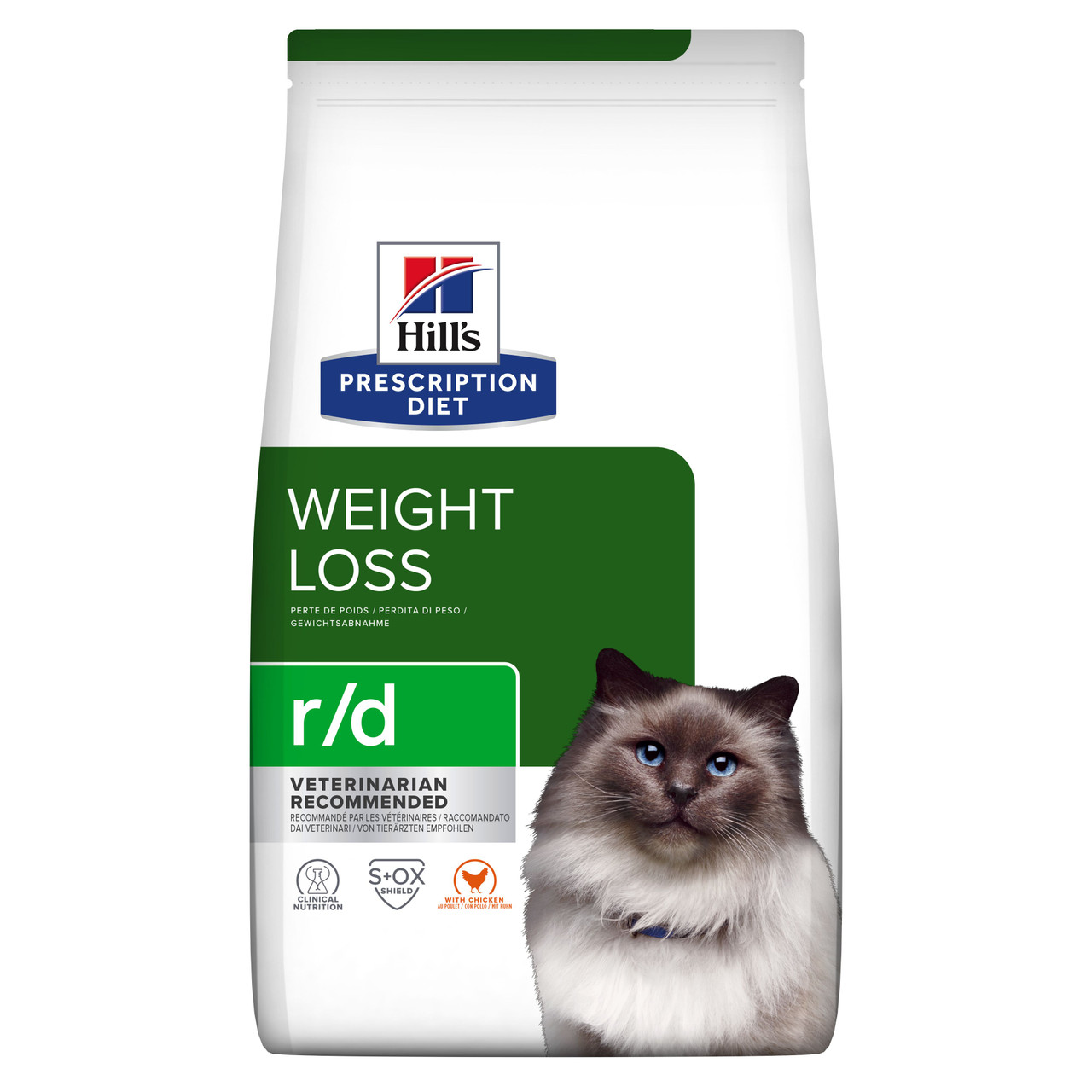 Prescription Diet r/d Weight Reduction Torrfoder till Katt med Kyckling – 15 kg