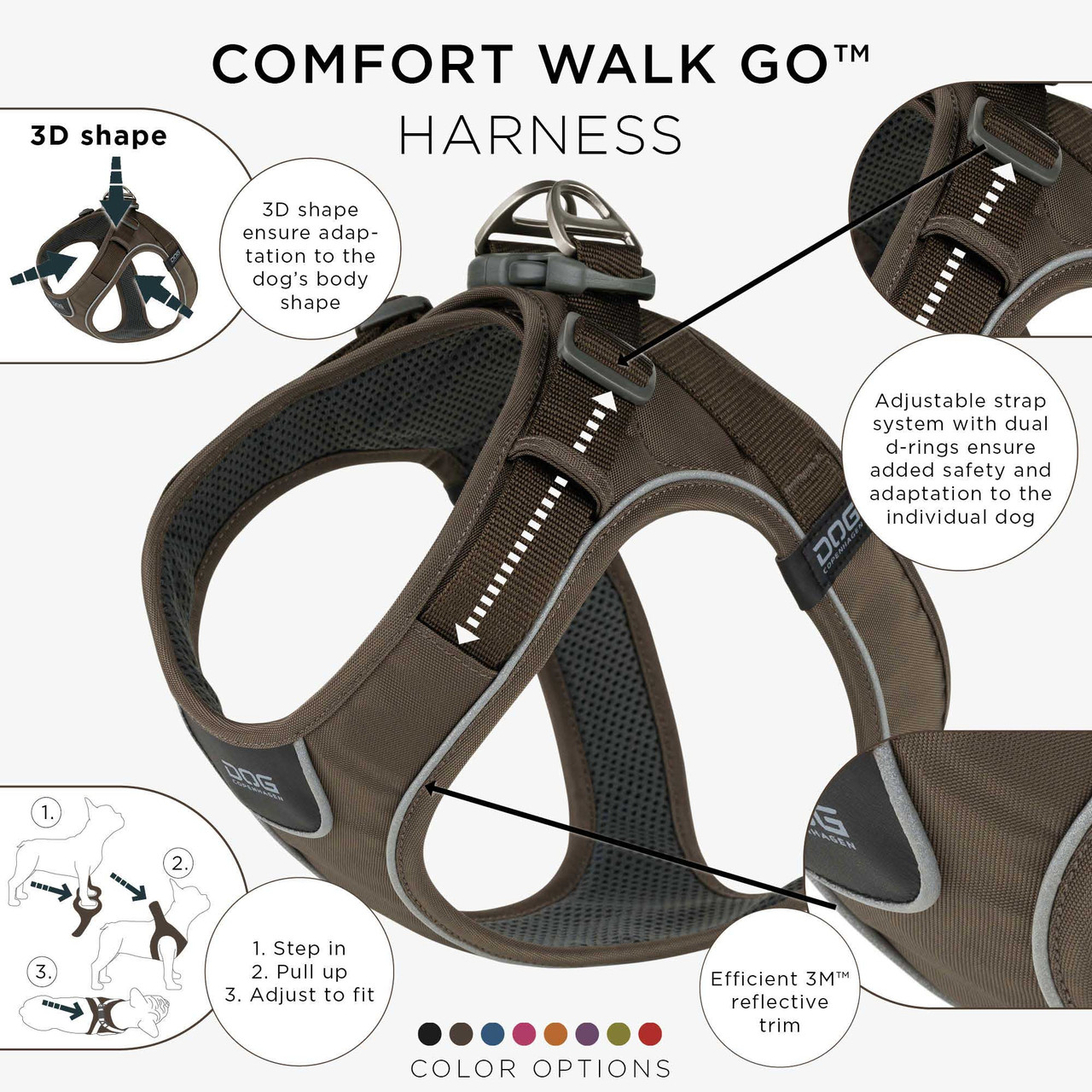 Comfort Walk Go Harness – XS / Mocca