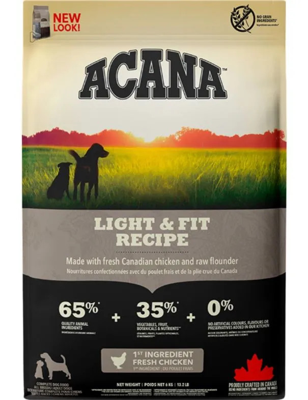 Hundfoder Acana Light & Fit 2kg