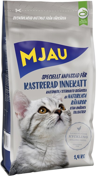 Torrfoder med Kyckling till Kastrerad Innekatt - 1,4 kg