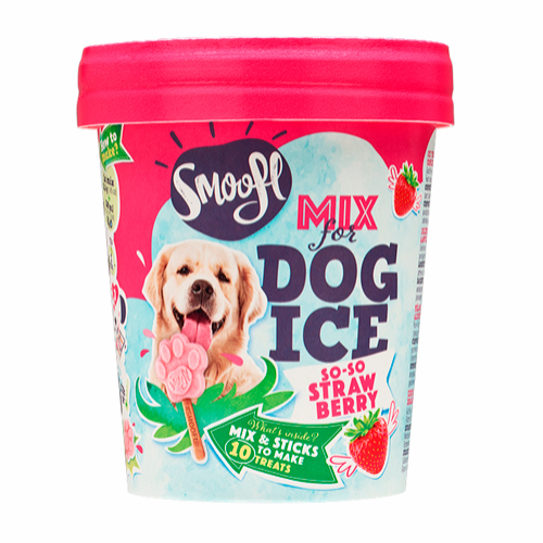 Dog Ice Mix med Jordgubbar – Glassmix Jordgubb