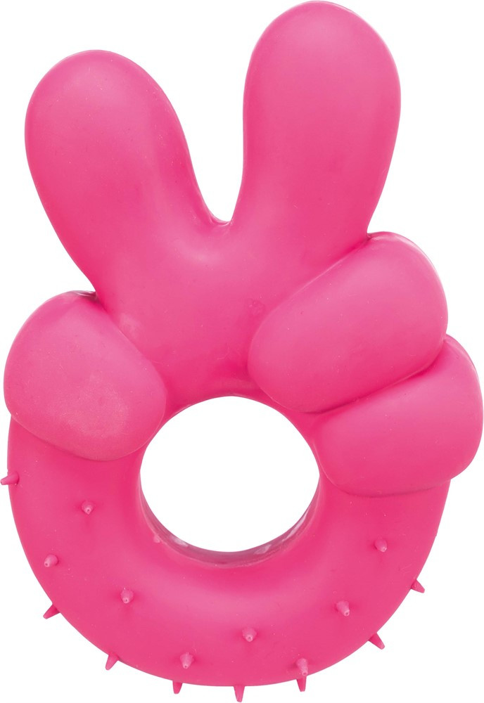 Trixie Latexleksak Handsymbol – V-tecken