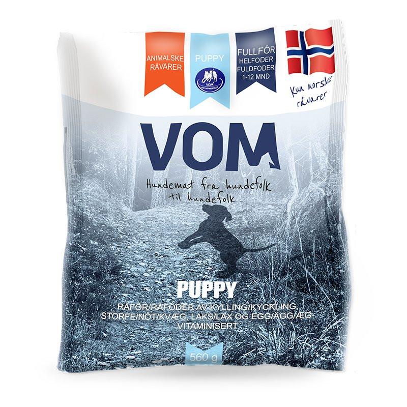 Vom og Hundemat Puppy  Köttbullar – 4 st x 560 g