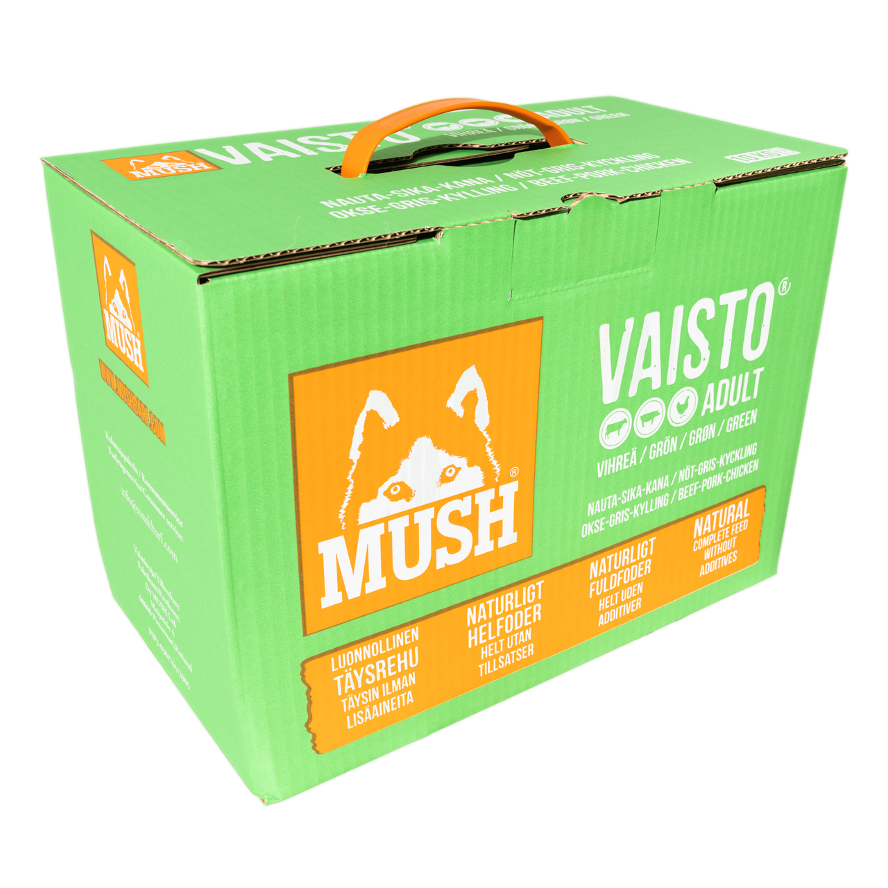 MUSH Vaisto® Nöt Gris & Kyckling – 10 kg