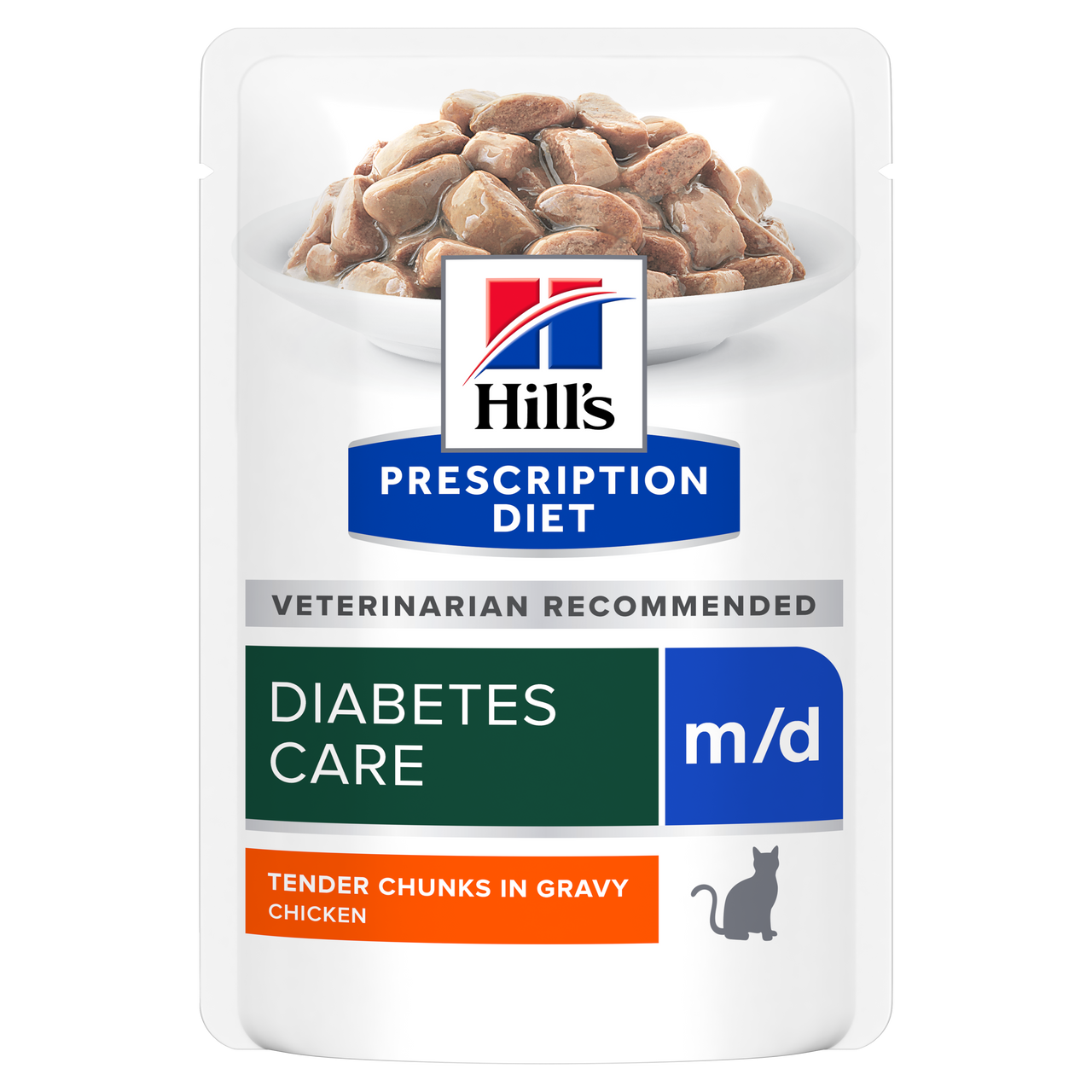 Prescription Diet Feline m/d  Diabetes Care Portionspåsar för katt – 12 st x 85 g