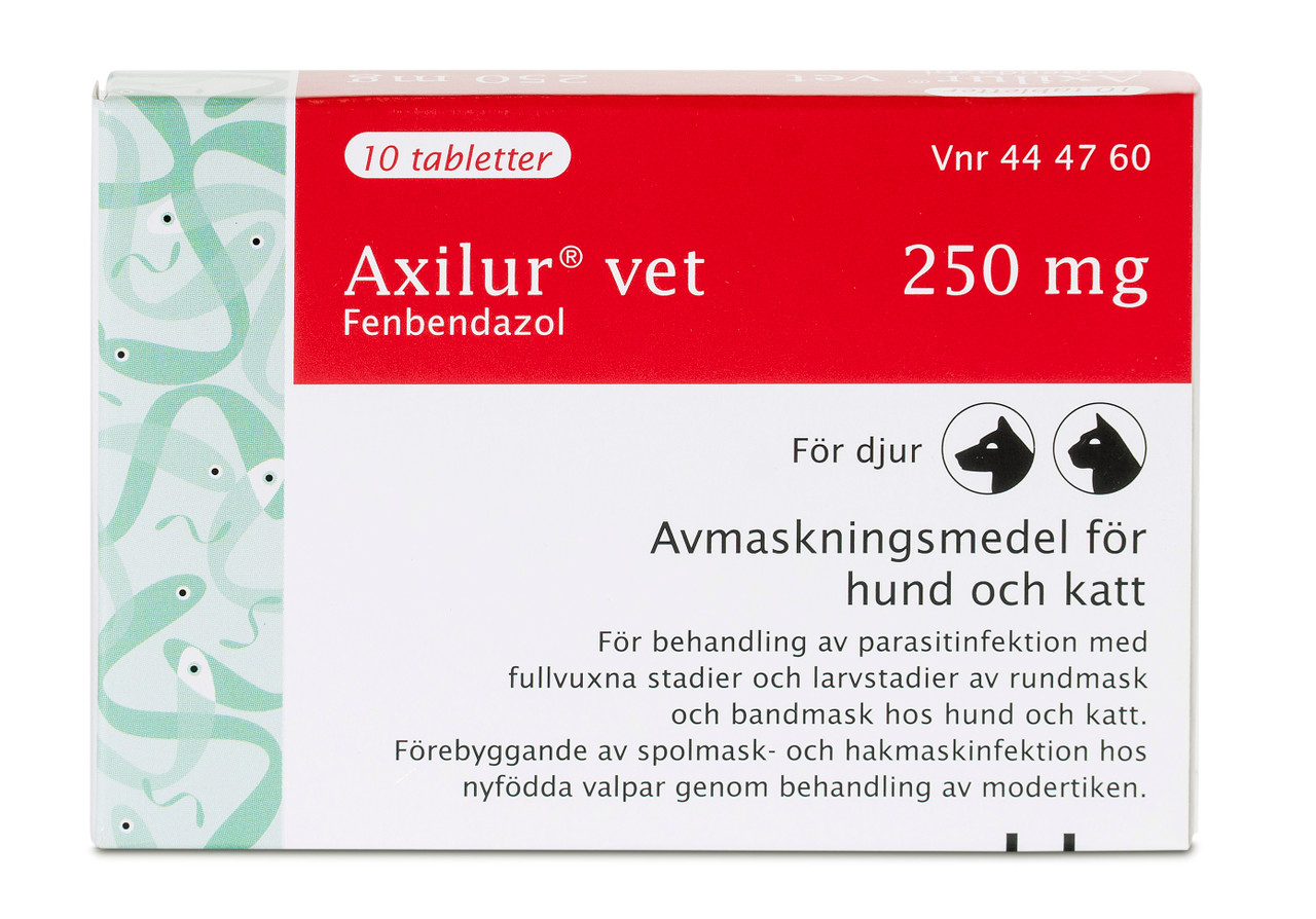 Axilur® vet. Tablett 250 mg för Hund/Katt – 1 x 10 st/frp