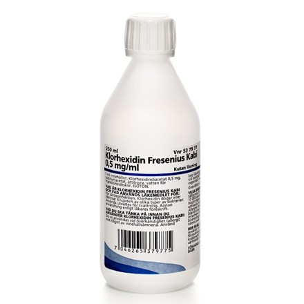 Klorhexidin Fresenius Kabi 0,5 mg/ml Kutan lösning. – 250 ml