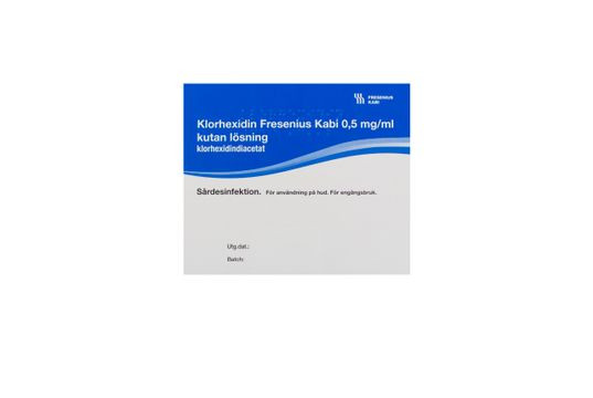 Klorhexidin Fresenius Kabi 0,5 mg/ml Kutan lösning. – 20 x 30ml