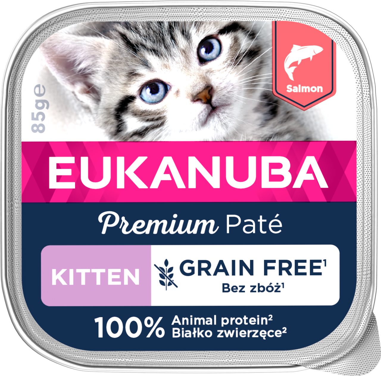 Grain Free  Kitten Salmon Paté Mono Kattfoder – 12 x 85 g