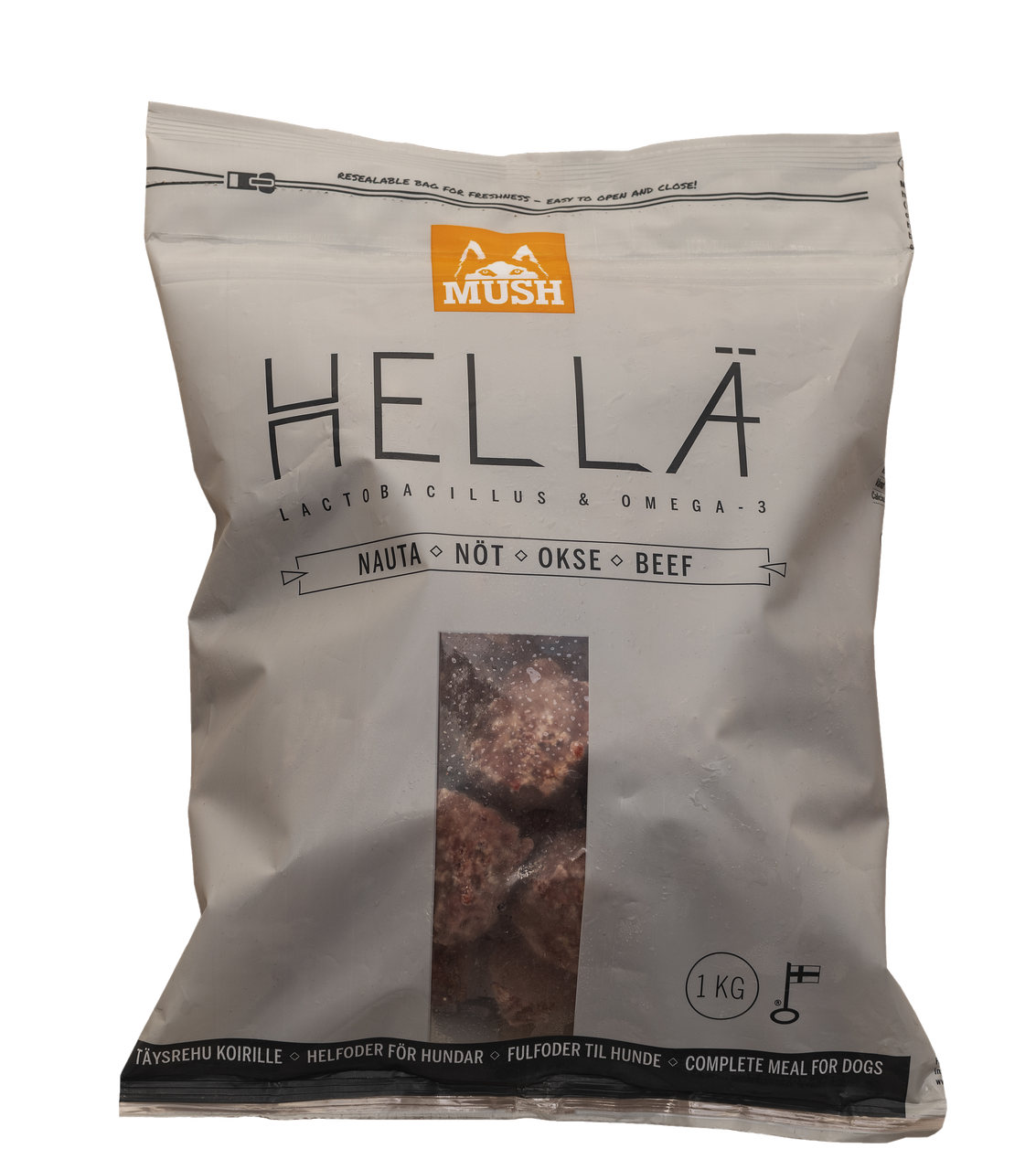 MUSH Hellä®  Nöt Hundfoder – 3 kg