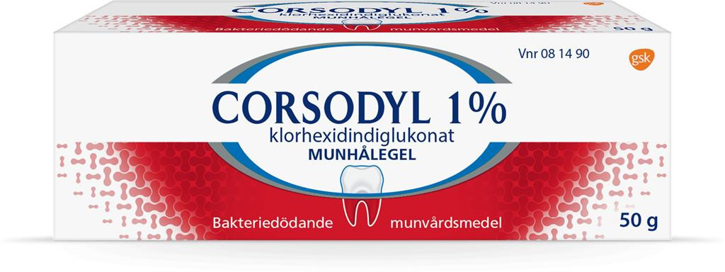 Haleon Denmark Corsodyl® Munhålegel  1% – Tub 50 g