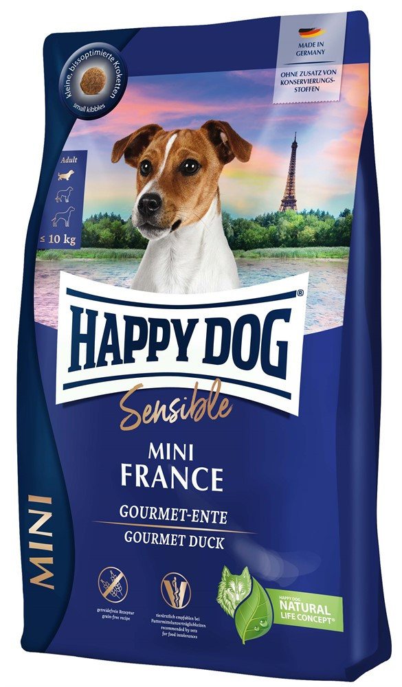 HappyDog Mini France Hundfoder – 4 kg