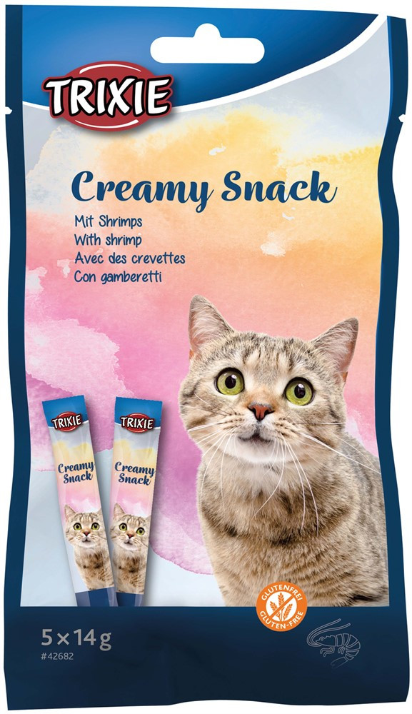 Creamy Snack Räkor Topping till Katt – 5 st x 14 g