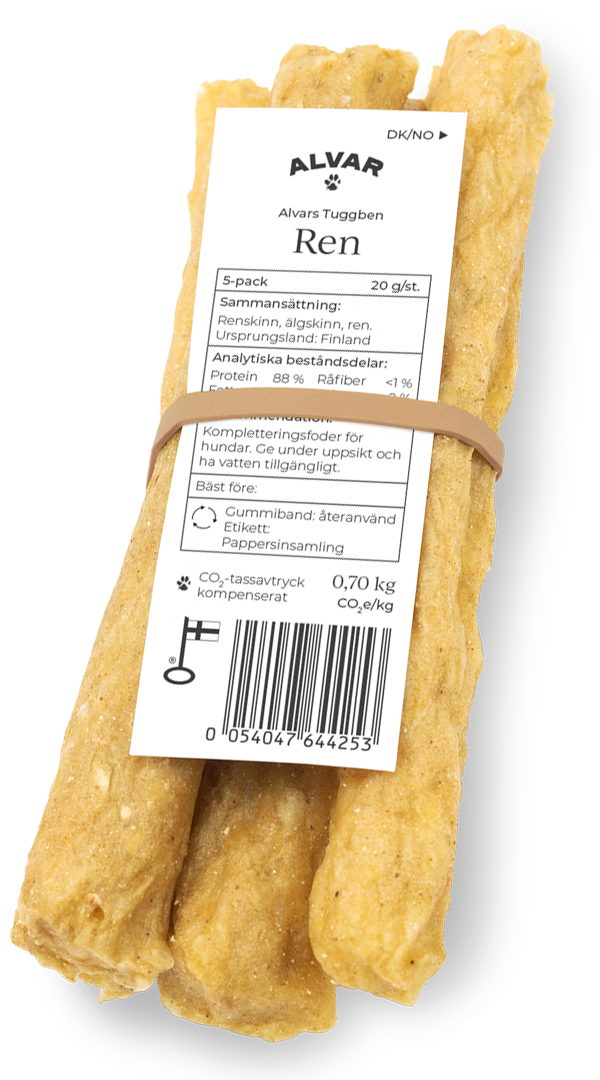 Alvar pet foods Reindeer Stick Hundtugg – 5 x 20 g