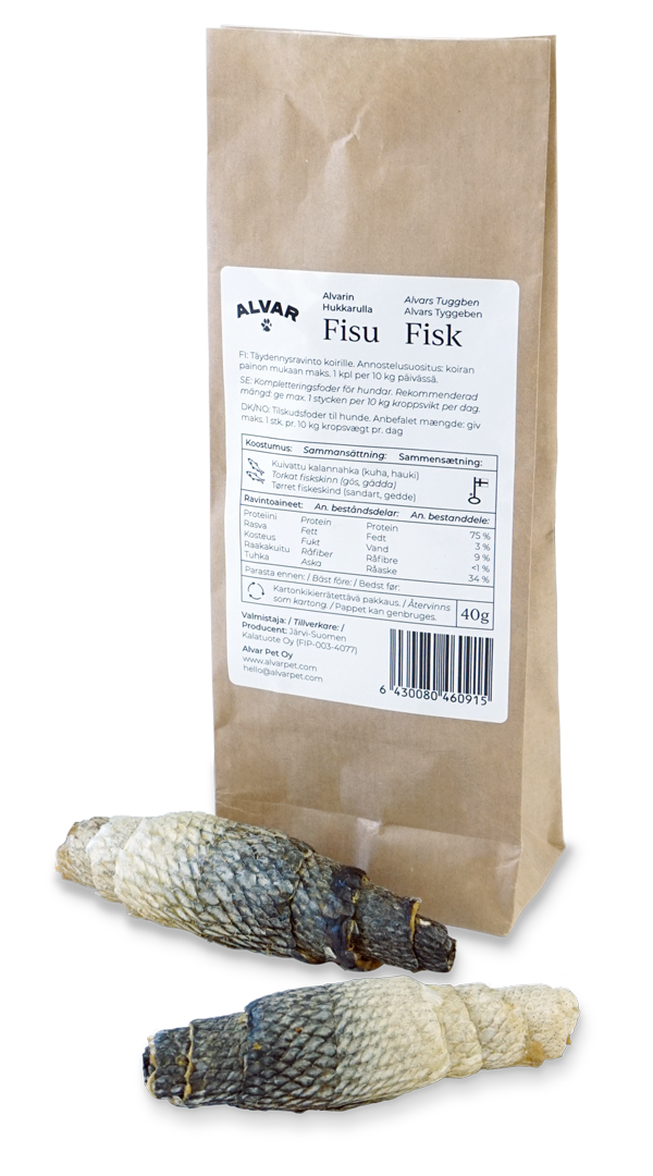 Alvar Pet Tuggben Fisk till Hund – 40 g