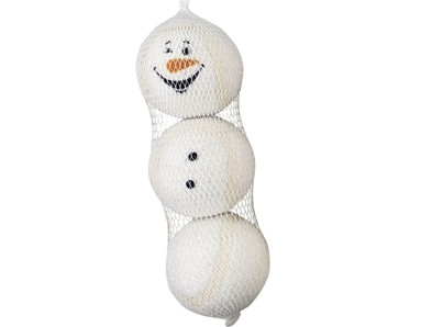 Natural 3-pack Tennisbollar Snögubbe – 3 st