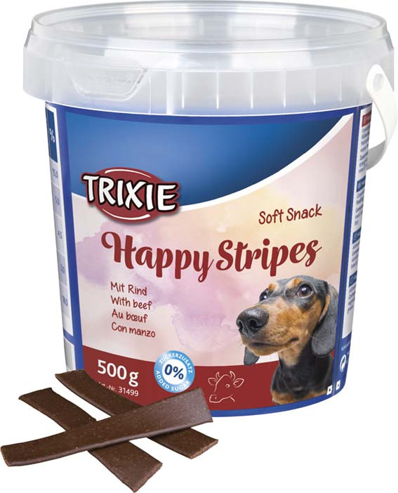 Soft Snack Happy Stripes för hund – 500 g