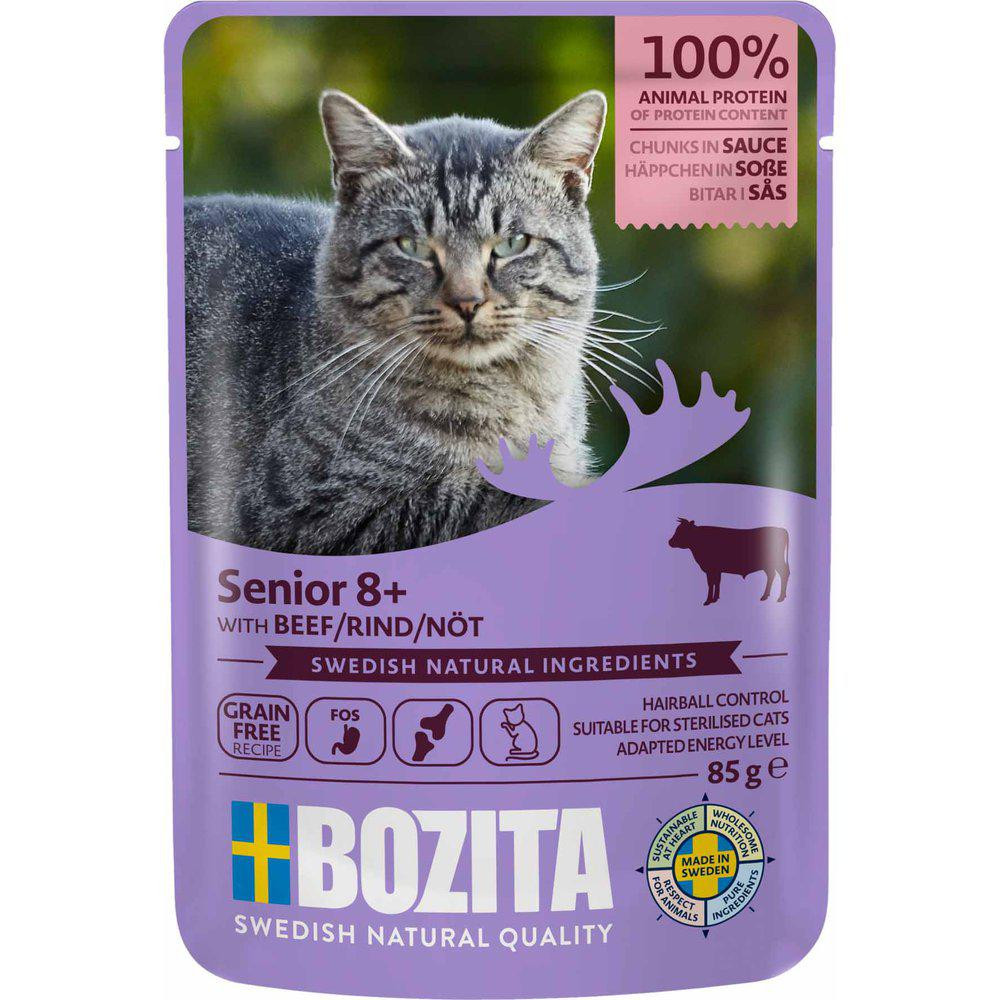 Feline Senior 8+ Nötkött i Sås för katt – 12 x 85 g