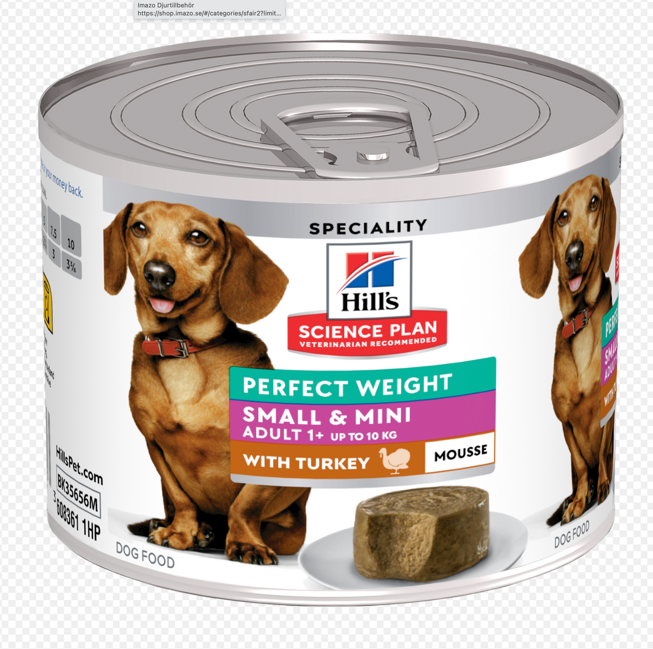 Perfect Weight Hundfoder Small & Mini Adult Mousse med Kalkon – 12 x 200 g
