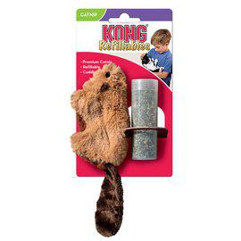 KONG Refillable Catnip Beaver Kattleksak – Refillable Catnip Beaver