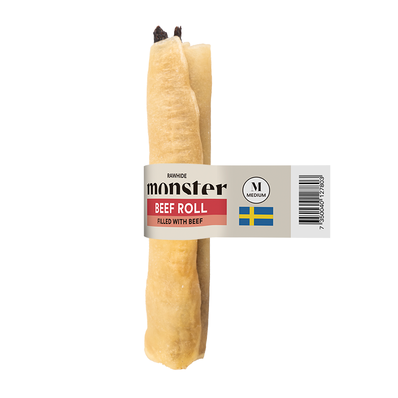 Raw Beef Filled Beef Tuggrulle till Hund - Small