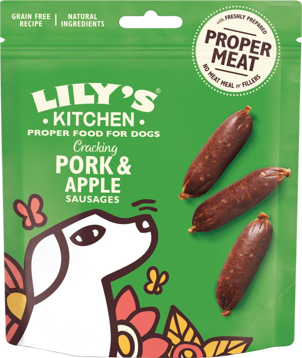 Cracking Pork & Apple Sausages for Dogs Hundgodis – 70 g