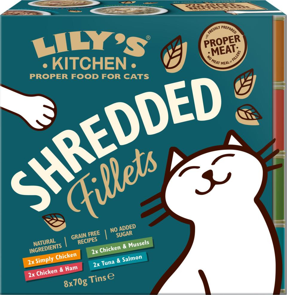 Shredded Fillets Tins Multipack Våtfoder för Katt  – 8 x 70 g