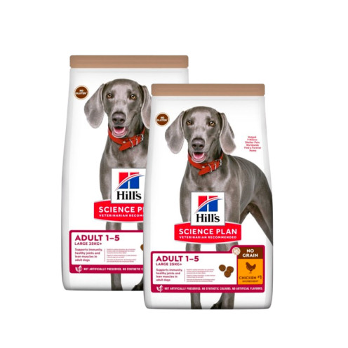 Köp 2 Adult Large Breed No Grain torrfoder – Spara 20% – 14 kg x 2