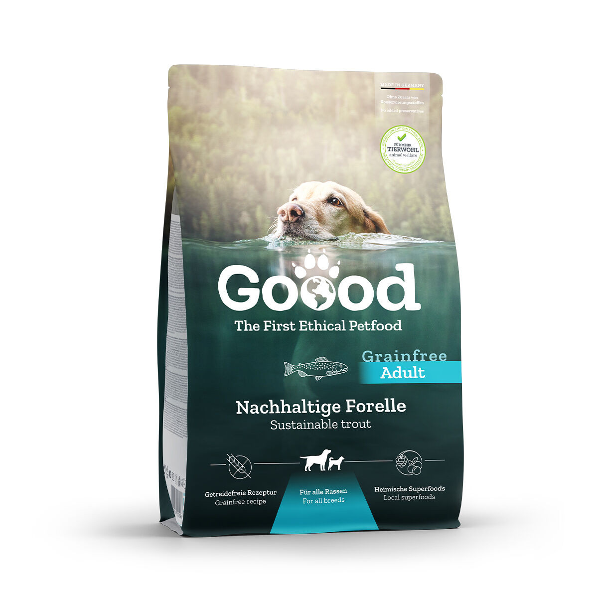 Adult Sustainable Trout Torrfoder för Hundar  – 10 kg