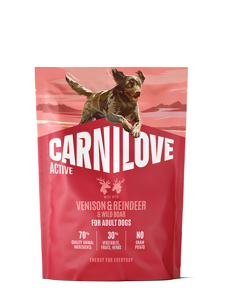 Venison & Reindeer & Wild Boar Active Adult Torrfoder för Vuxna Hundar - 1,5 kg | Djurtyp - Hund - Hundmat - Torrfoder | DogStyle