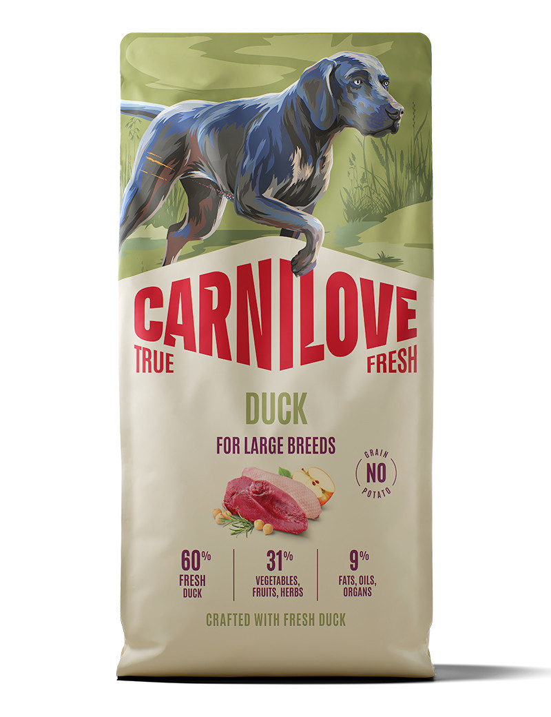 True Fresh Duck Large Adult Dogs Torrfoder f&ouml;r Stora Hundar - 12 kg