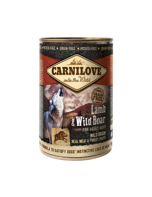 Wild Meat Lamb & Wildboar Våtfoder till Hund – 6 x 400 g