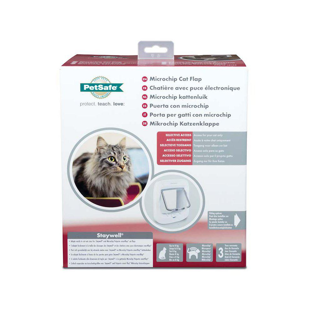 PetSafe Kattlucka Microchip 4-vägslås – Vit