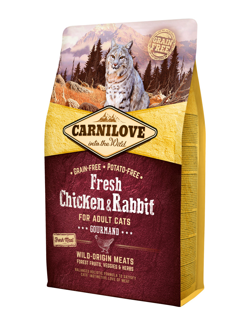 Fresh Chicken & Rabbit Adult Gourmand Torrfoder för Katt - 2 kg