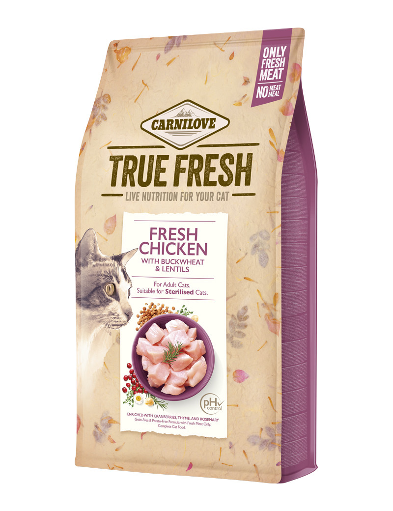 True Fresh Cat Chicken Torrfoder med Örter till Katt  - 4,8 kg