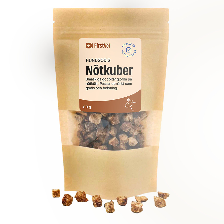 Preview of Firstvet Hundgodis i storpack - Nötkuber - 10 x 80 g