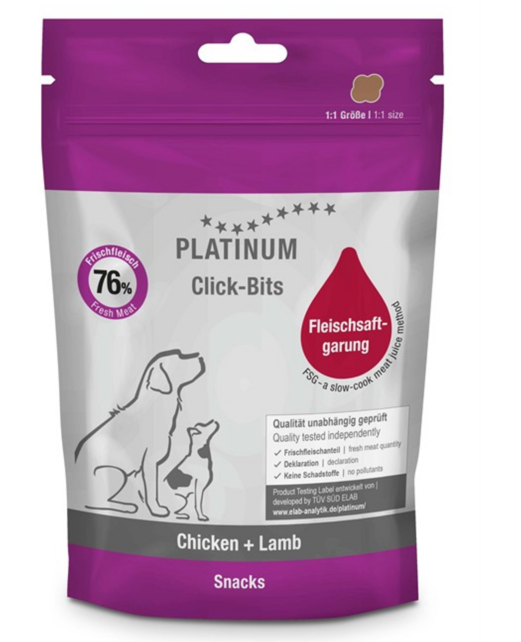 Click-Bits Chicken+Lamb Hundgodis - 150 g