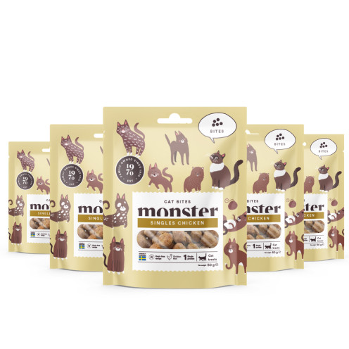 Flerpack! Cat Bites Chicken Kattgodis – 5 st x 50 g