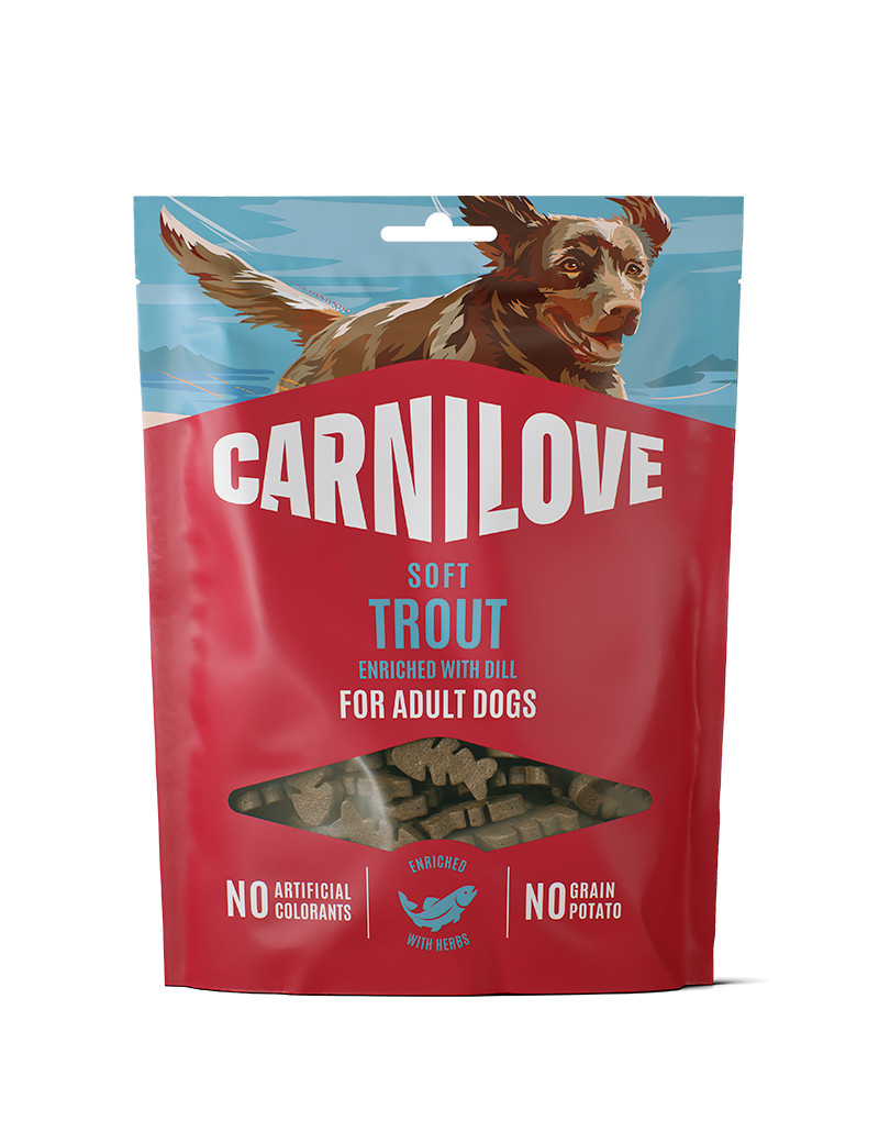 Semi Moist Snack Hundgodis Forell - 200 g